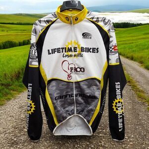 Veloce Speedwear Bicycle Jersey Mens M Lifetime Bikes Loganville Black Yellow